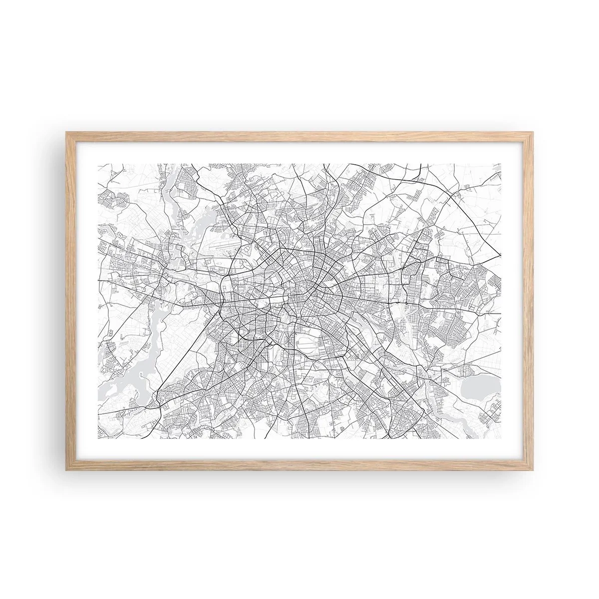 Poster in cornice rovere chiaro - Il fiore di Berlino - 70x50 cm