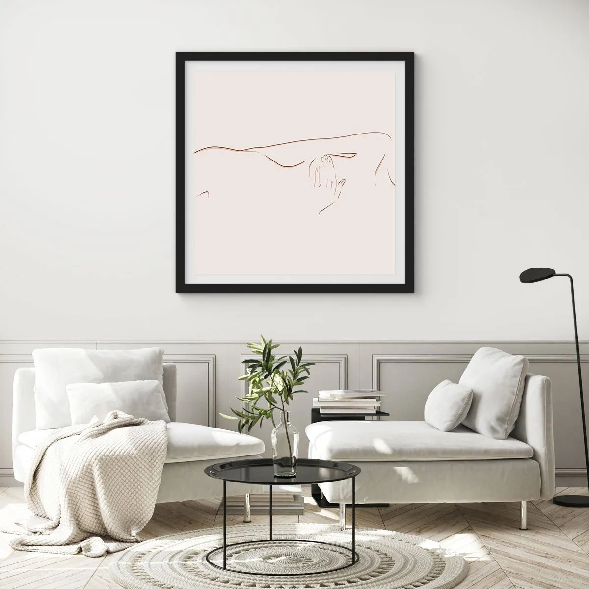 Poster in cornice nera - La forma del desiderio - 30x30 cm