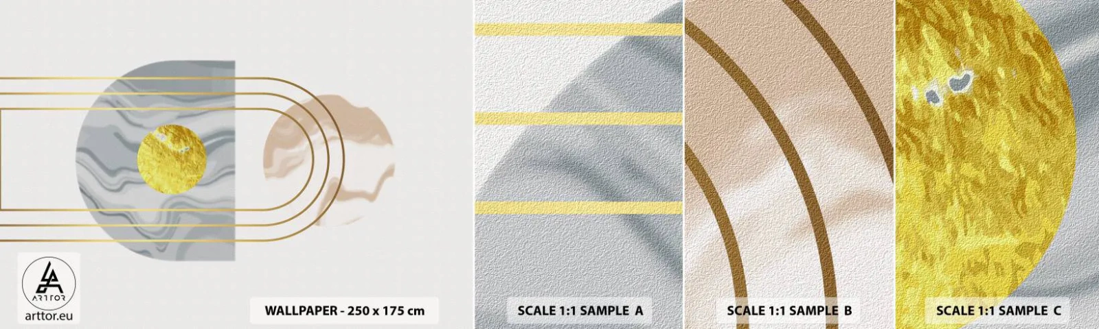 Campione di Fotomurale Adesivo Deluxe Sticker - Chiarezza e lucentezza - Astrazione, Pezzo, Grafica - 100x30 cm