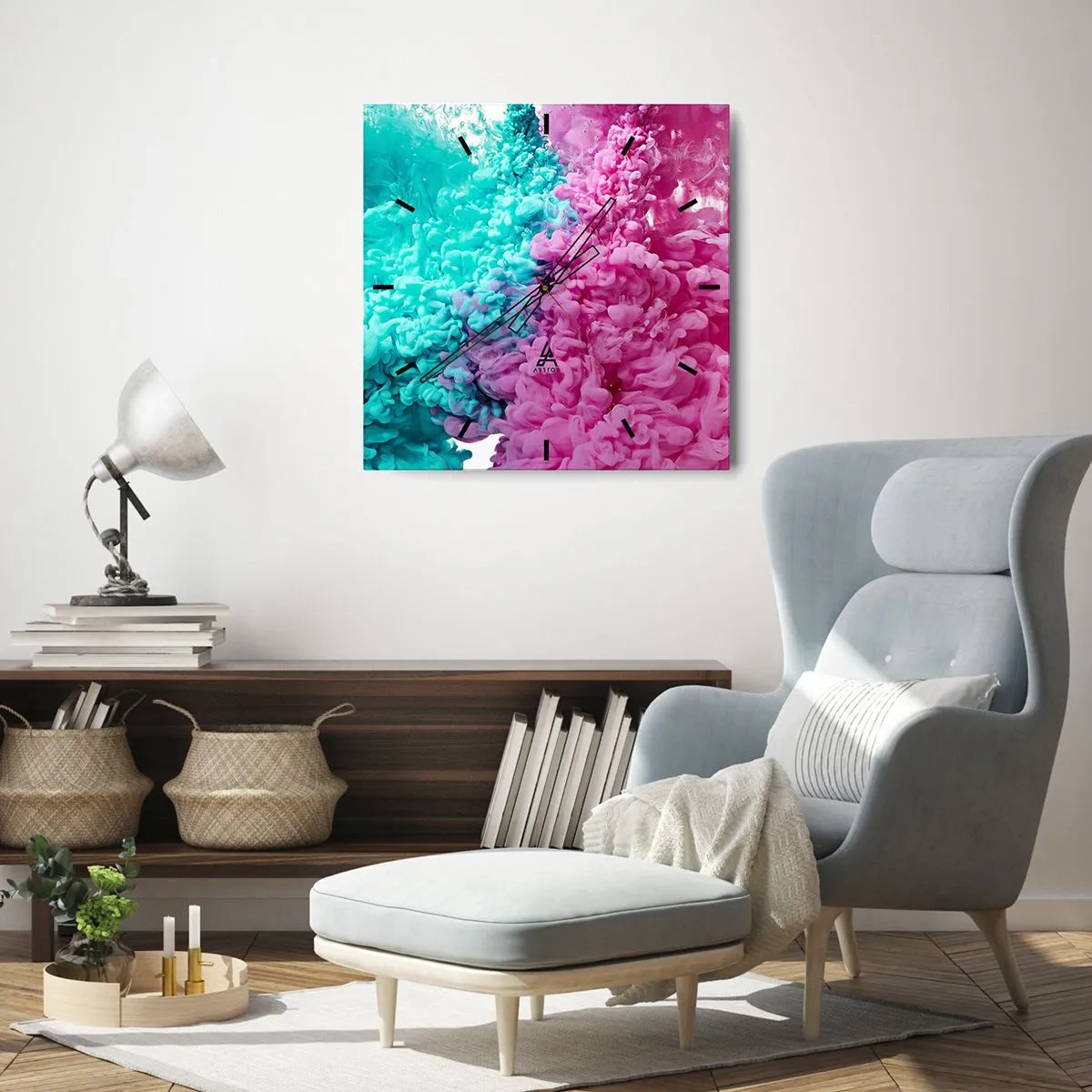 Orologio da parete - Orologio in Vetro - Scontro decisivo - 40x40 cm