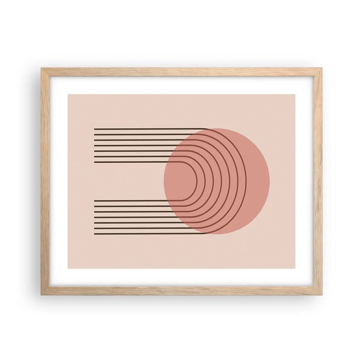 Poster in cornice rovere chiaro - Attrazione irresistibile - 50x40 cm