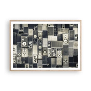 Poster in cornice rovere chiaro - Armonia di suoni - 100x70 cm
