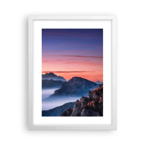 Poster in cornice bianca - Sopra le valli - 30x40 cm