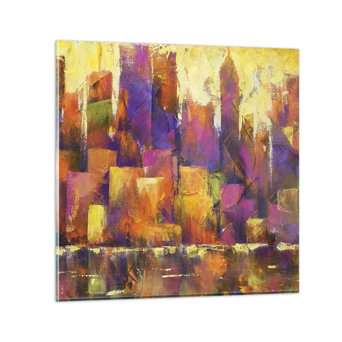 Quadro su vetro - Composizione metropolitana - 40x40 cm