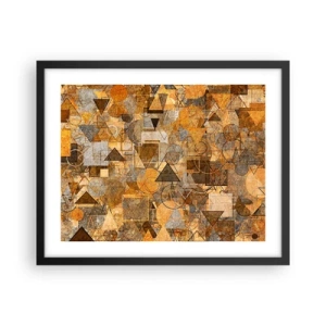 Poster in cornice nera - Il mondo compreso nella forma - 50x40 cm