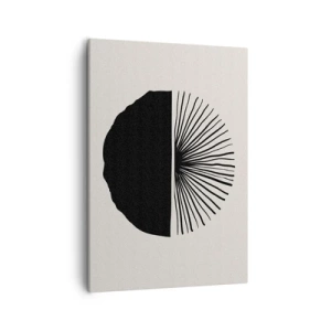 Quadro su tela - Stampe su Tela - Motivo nero minimalista su sfondo chiaro - 50x70cm - Ventaglio di possibilità - Decorazione murale moderna per soggiorno e camera da letto ARTTOR