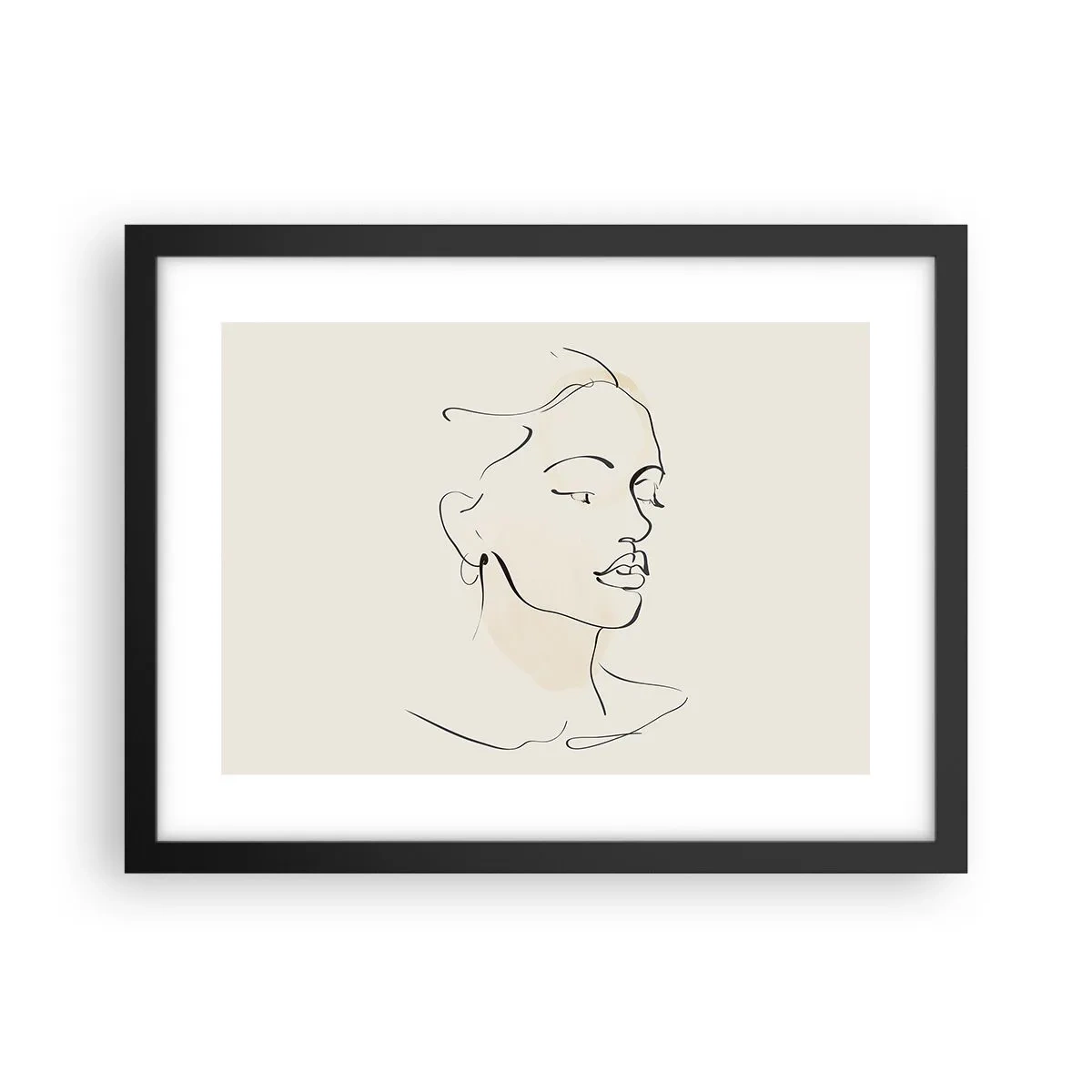 Poster in cornice nera - Linea sicura - 40x30 cm