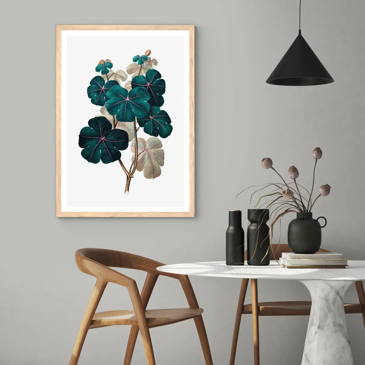 Poster in cornice rovere chiaro - Dal vecchio erbario - 61x91 cm
