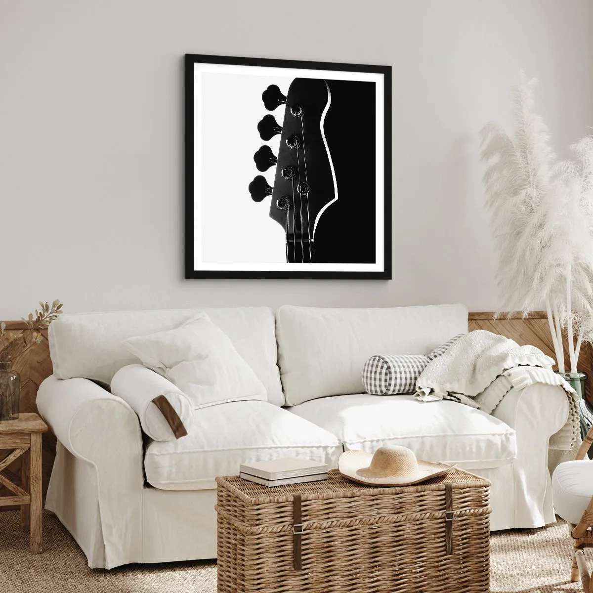 Poster in cornice nera - Silenzio rock - 40x40 cm
