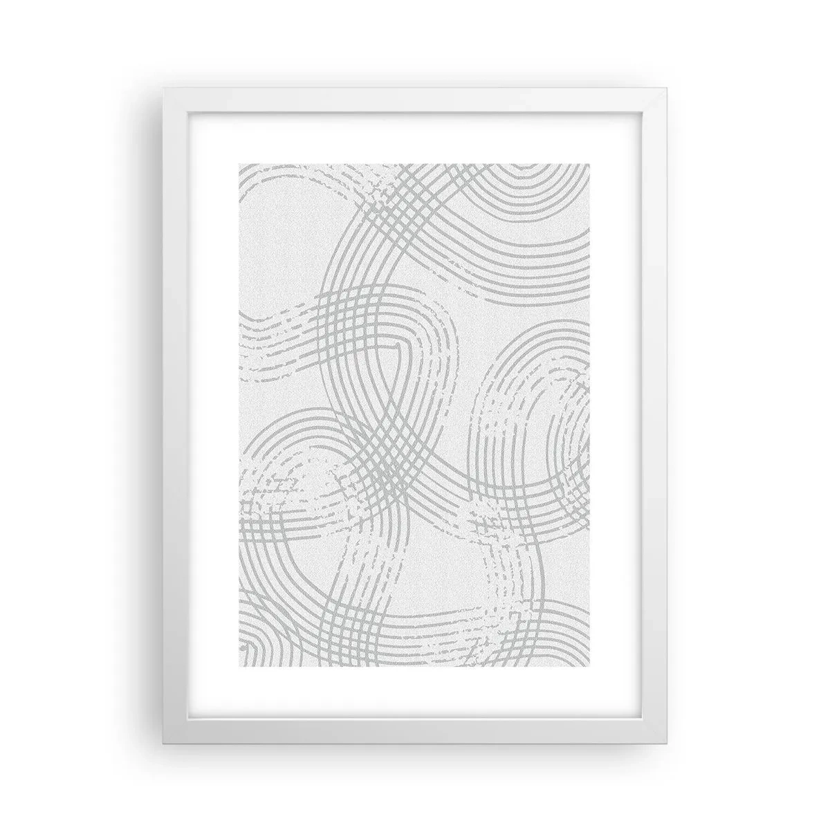 Poster in cornice bianca - Non vi è una via diritta - 30x40 cm