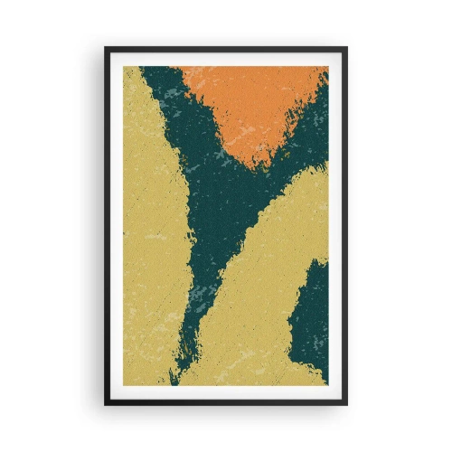 Poster in cornice nera - Astrazione: movimento lento - 61x91 cm
