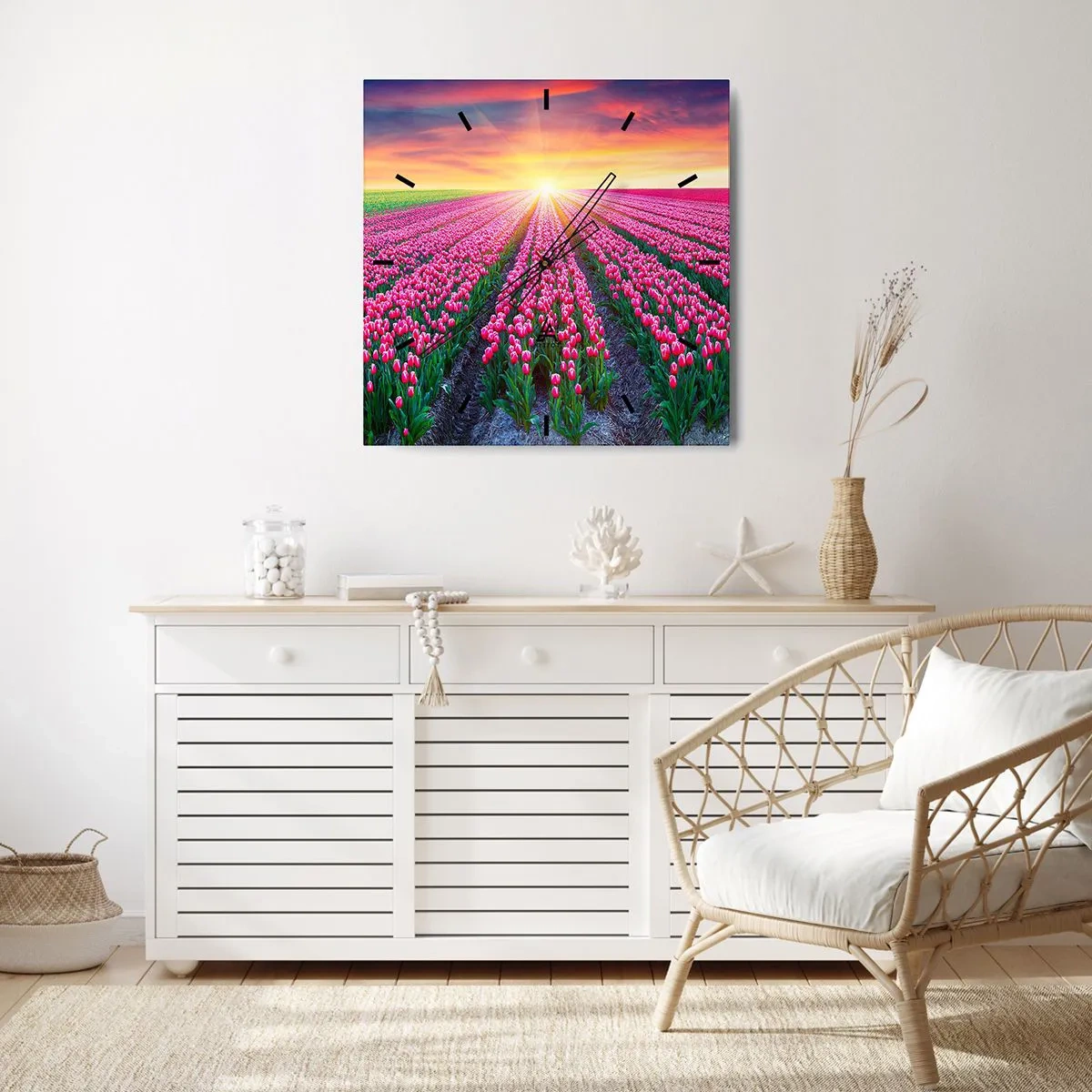 Orologio da parete - Orologio in Vetro - La fattoria della bellezza - 40x40 cm