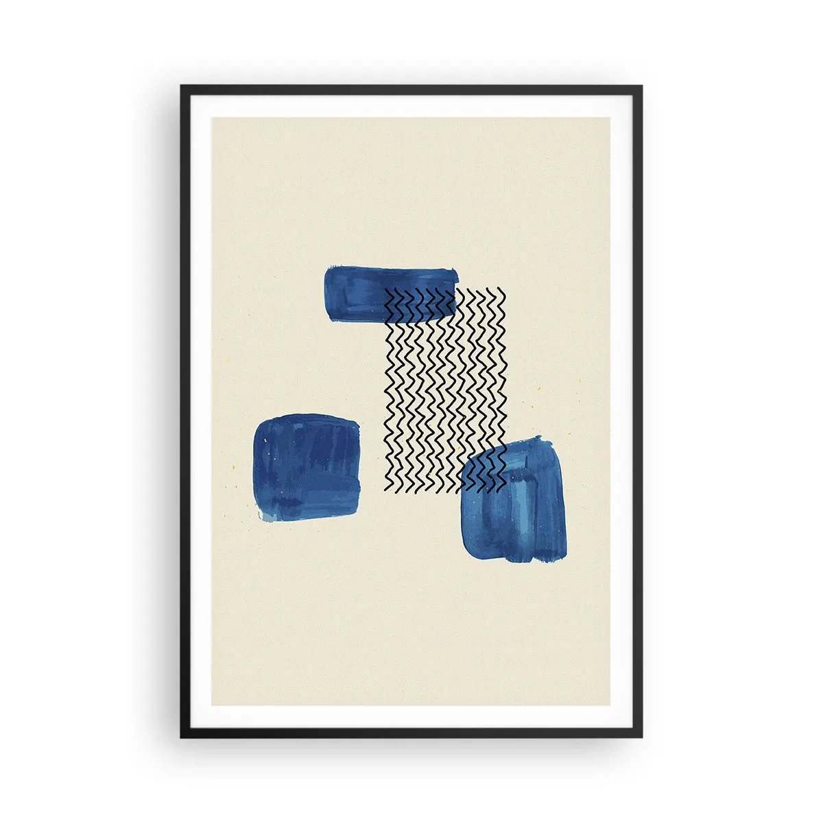 Poster in cornice nera - Quartetto astratto - 70x100 cm