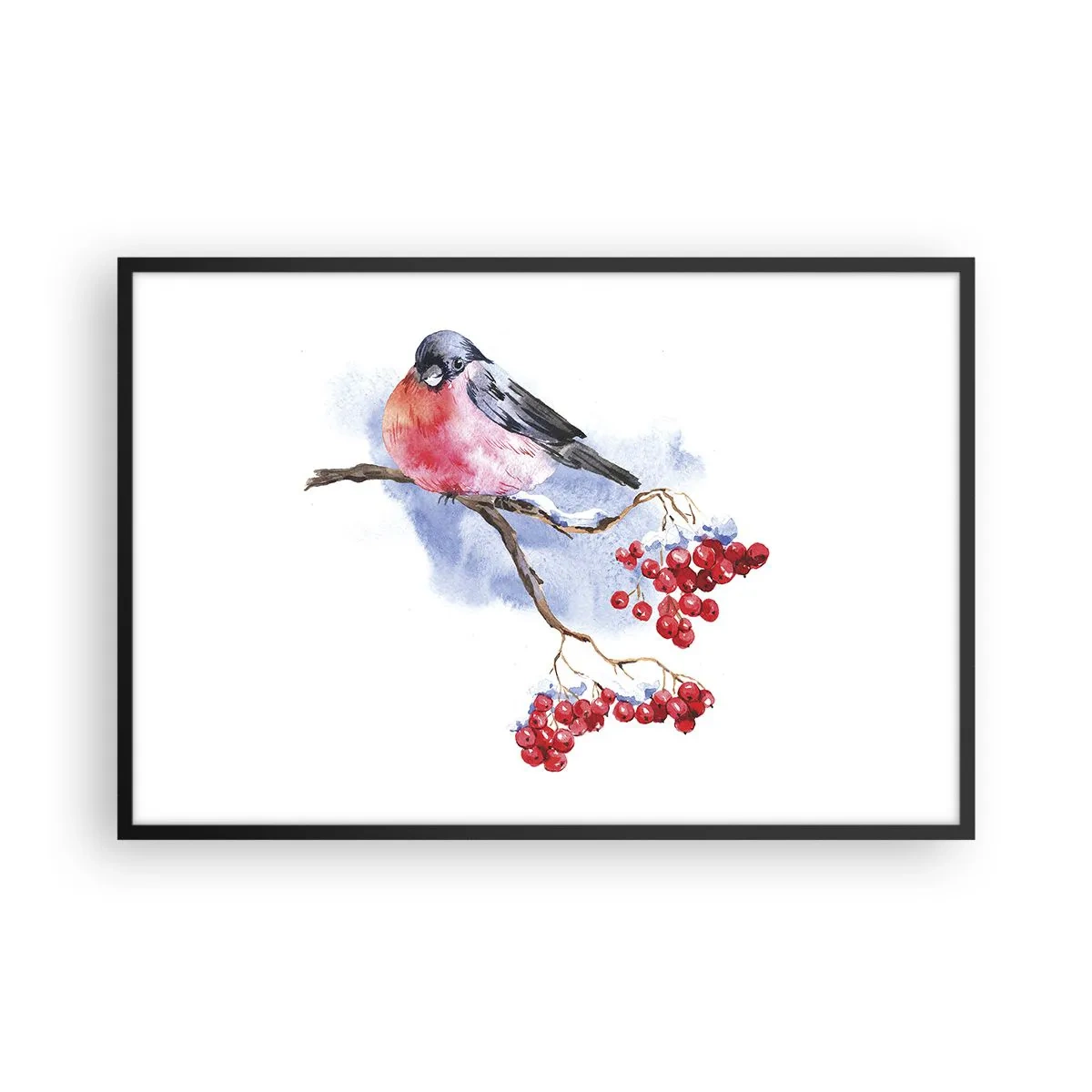 Poster in cornice nera - L'inverno a colori - 91x61 cm