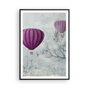 Poster in cornice nera - Come navi nel cielo - 70x100 cm
