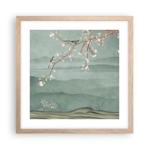 Poster in cornice rovere chiaro - Eccoti primavera - 40x40 cm