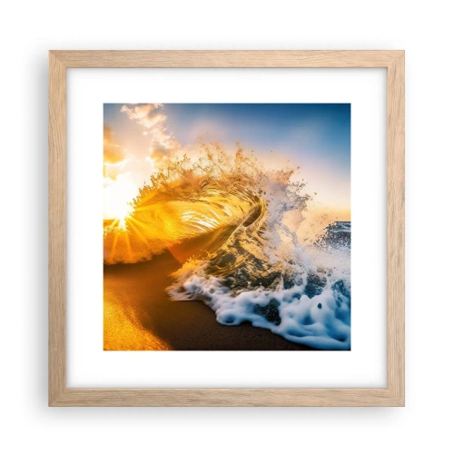 Poster in cornice rovere chiaro - Gioco sulla sabbia - 30x30 cm