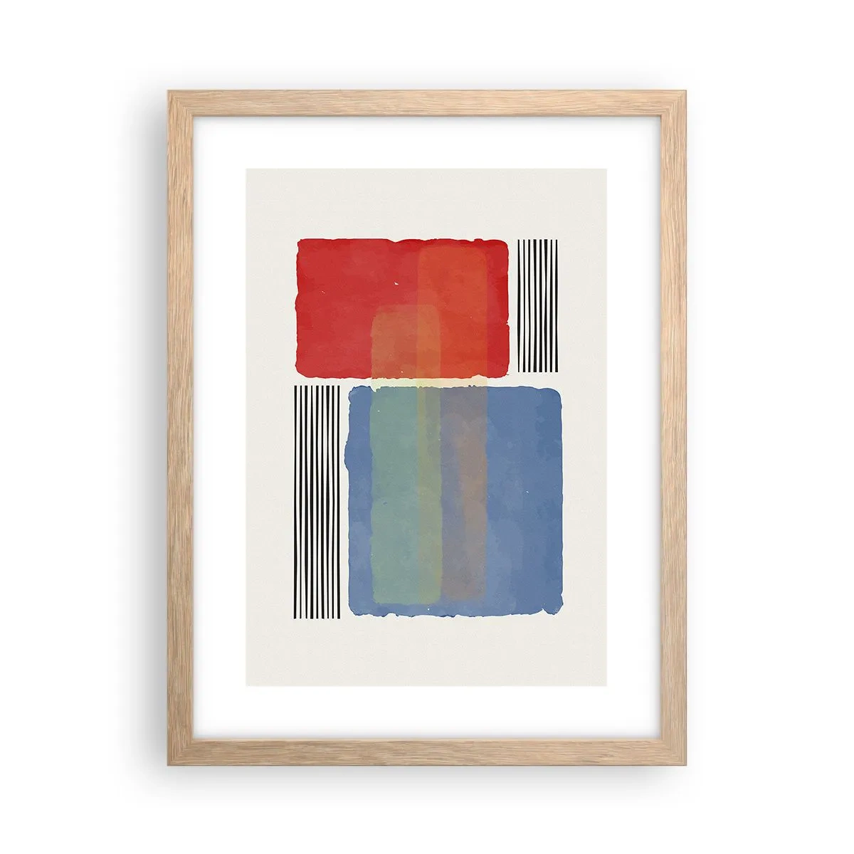 Poster in cornice rovere chiaro - Spirito e lettera della geometria - 30x40 cm