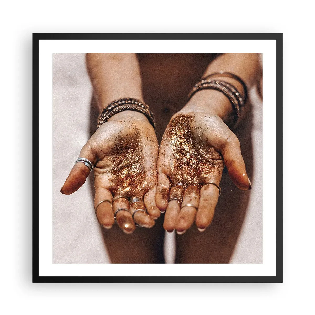 Poster in cornice nera - Un dono per te - 60x60 cm