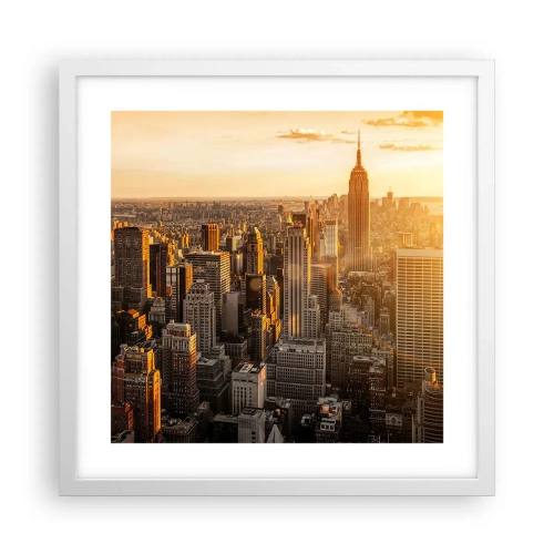 Poster in cornice bianca - Crescere al sole - 40x40 cm