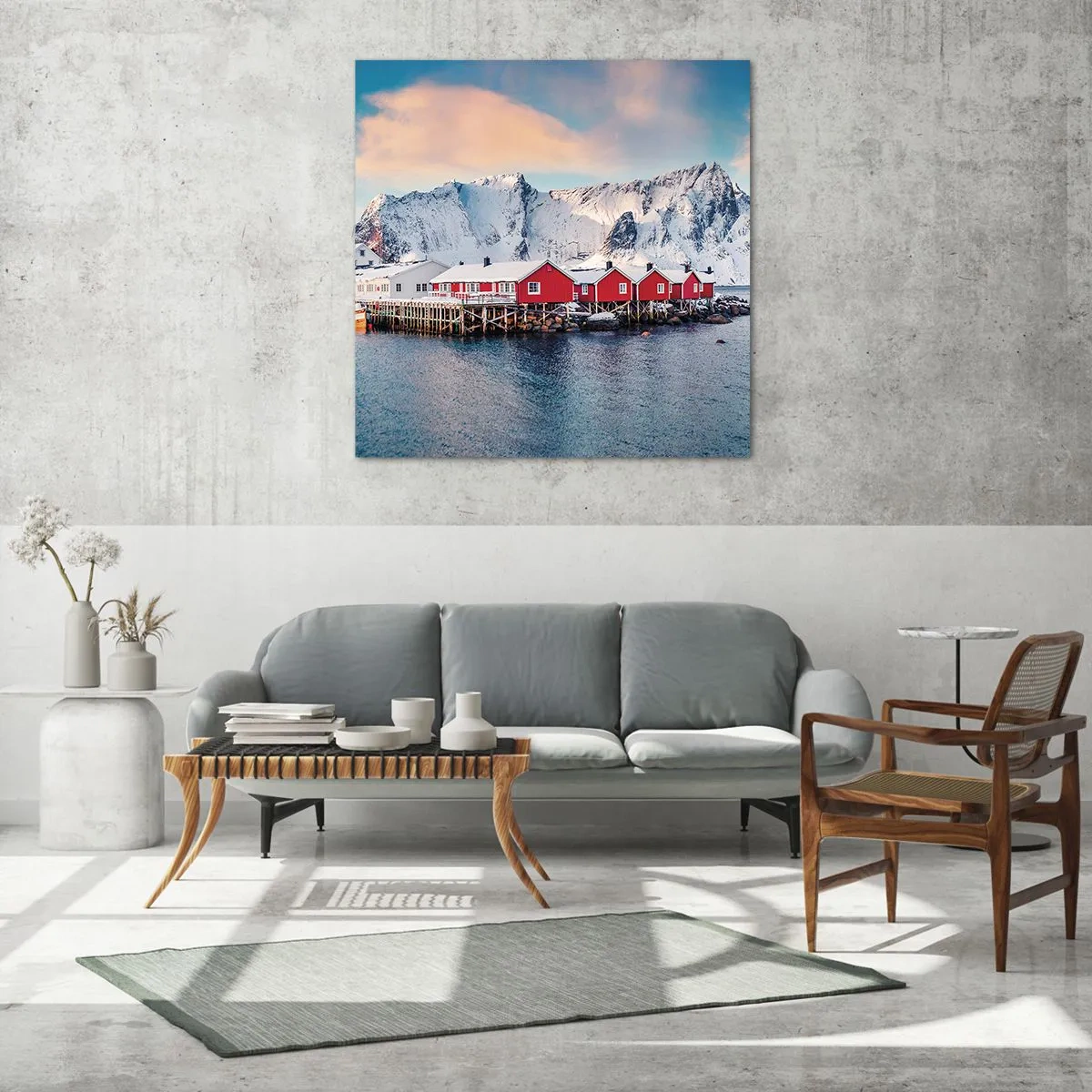 Quadro su vetro - Atmosfera del nord - 30x30 cm