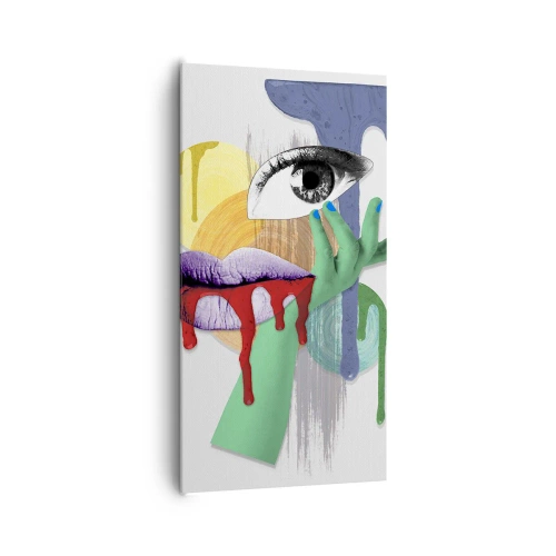 Quadro su tela - Stampe su Tela - Ritratto disintegrato - 65x120 cm