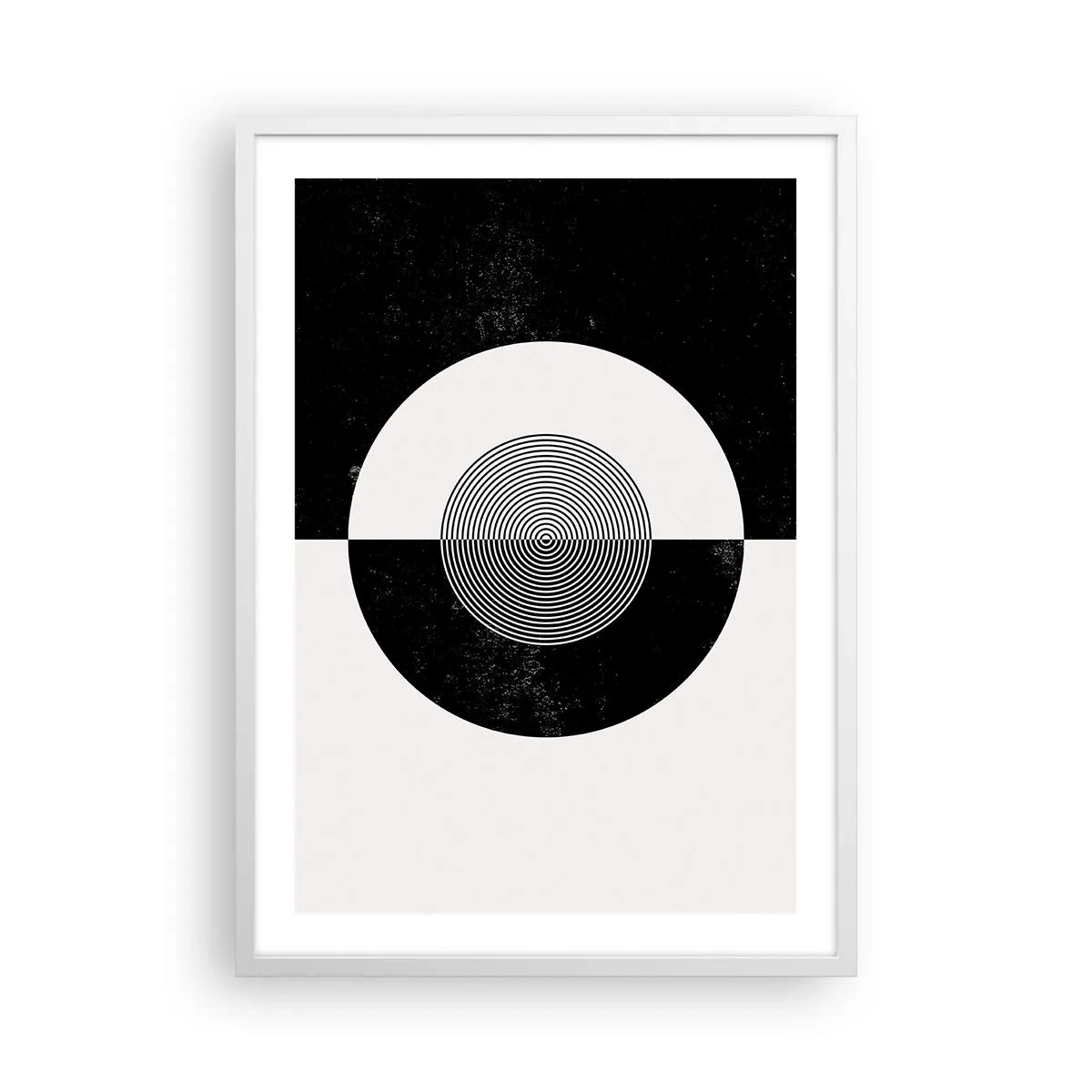 Poster in cornice bianca - Armonia in bianco e nero - 50x70 cm