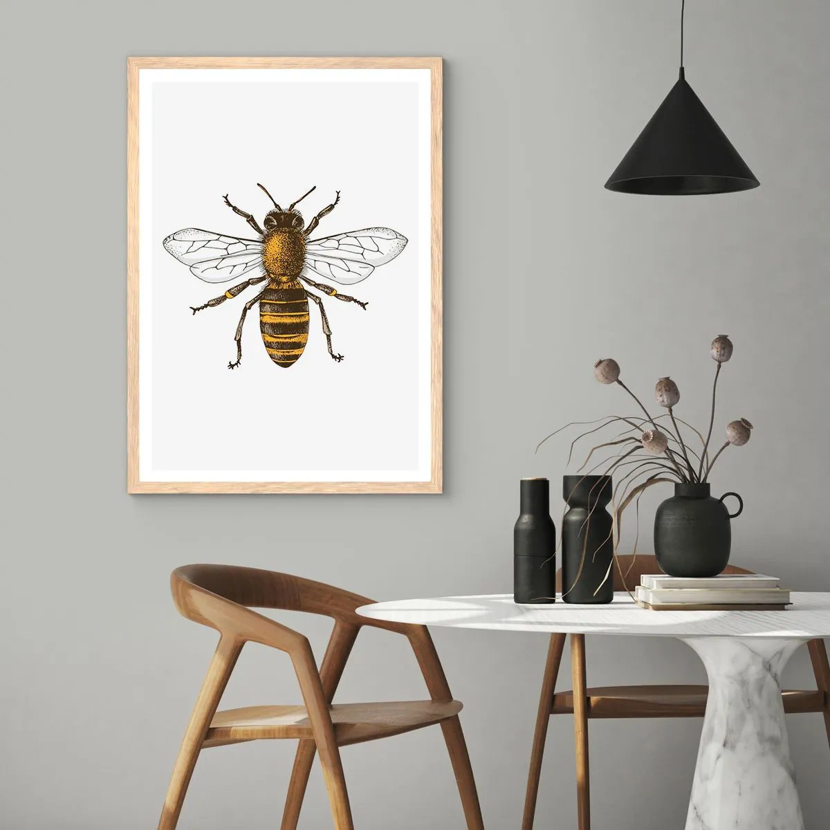 Poster in cornice rovere chiaro - Bella e buona - 30x40 cm