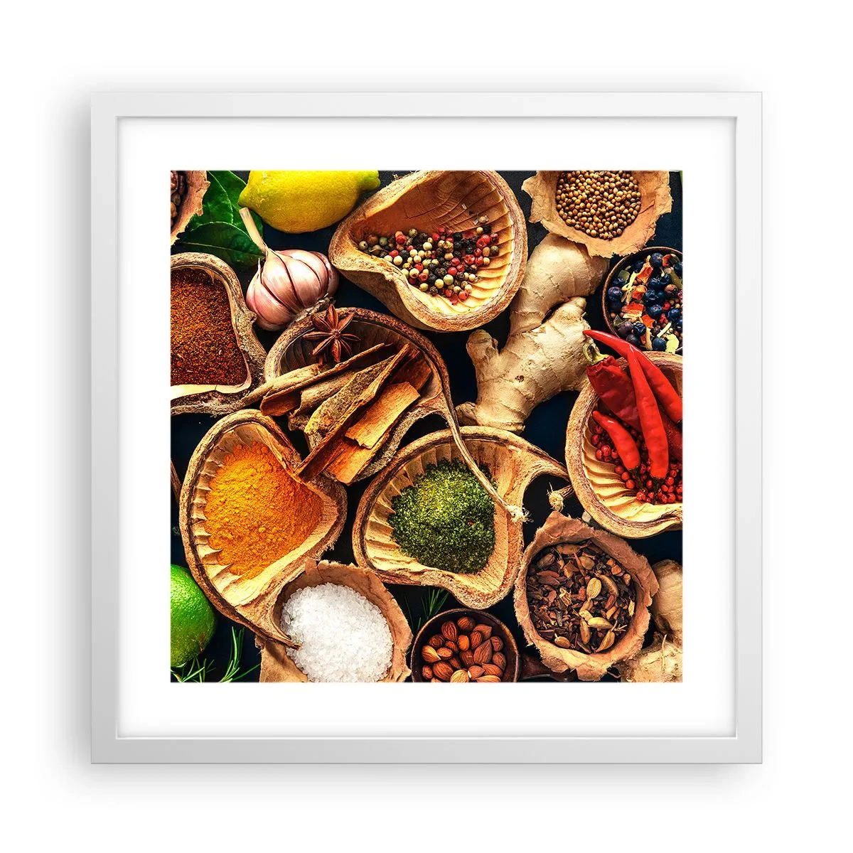 Poster in cornice bianca - Prendi quello che vuoi - 40x40 cm