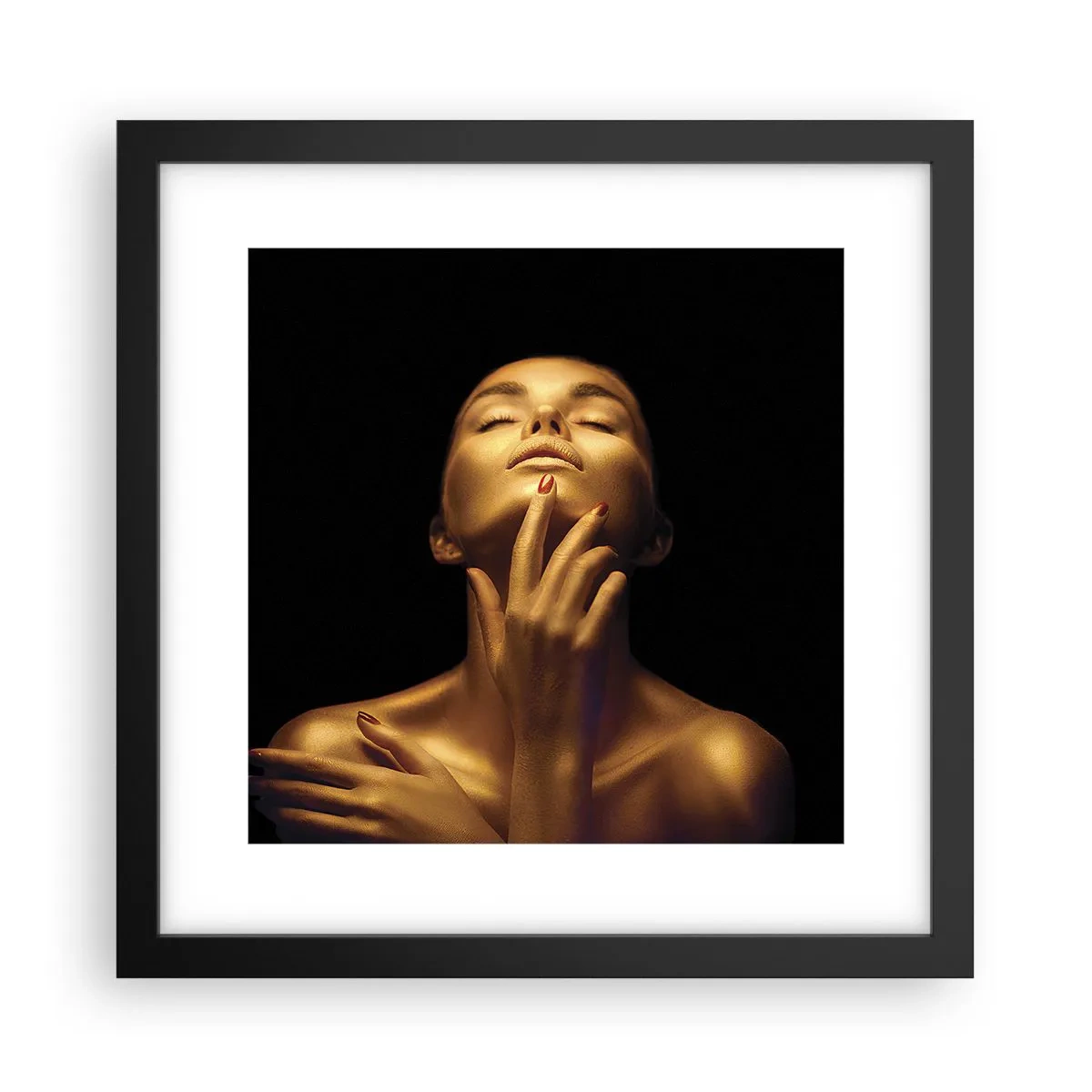 Poster in cornice nera - Come seta d'oro - 30x30 cm