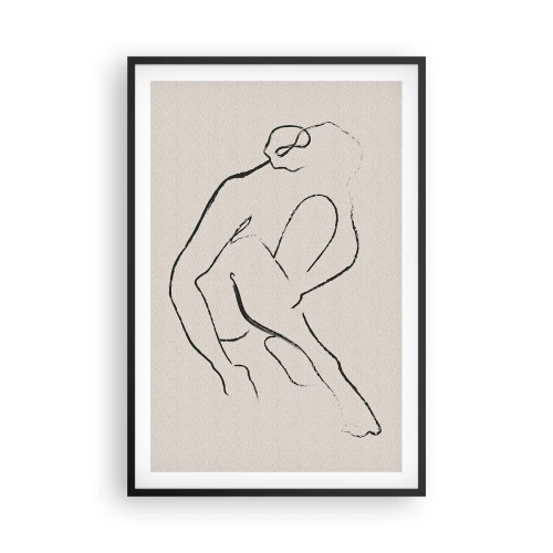 Poster in cornice nera - Schizzo intimo - 61x91 cm