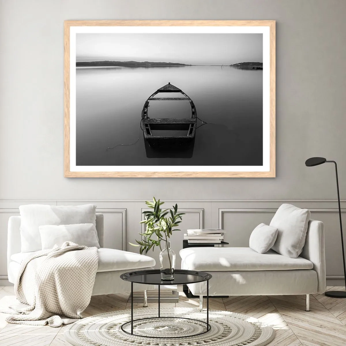 Poster in cornice rovere chiaro - Nostalgia e malinconia - 70x50 cm
