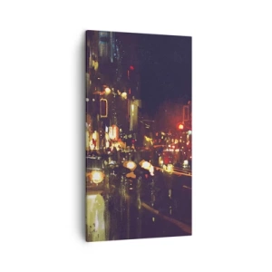 Quadro su tela - Stampe su Tela - Immersa nelle luci della notte - 45x80 cm