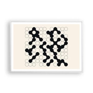 Poster in cornice bianca - Gioco cinese: variazione - 100x70 cm