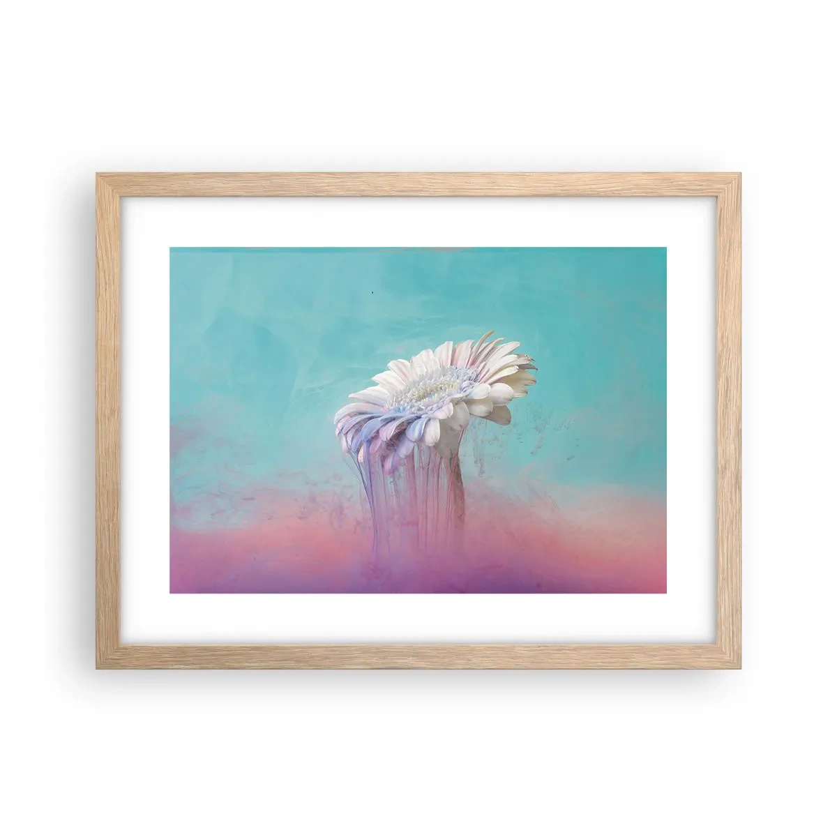 Poster in cornice rovere chiaro - L'aldilà dei fiori - 40x30 cm
