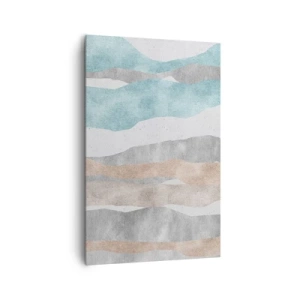 Quadro su tela - Stampe su Tela - Strisce astratte in tonalità pastello - 80x120cm - Studio di prossimità - Decorazione murale moderna per soggiorno e camera da letto ARTTOR