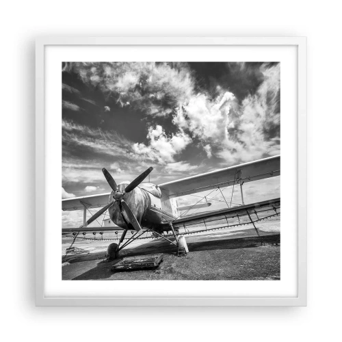 Poster in cornice bianca - Non vedo l'ora! - 50x50 cm