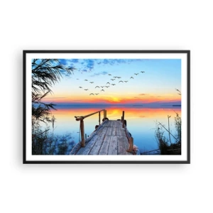 Poster in cornice nera - Il tempo del ritorno - 91x61 cm