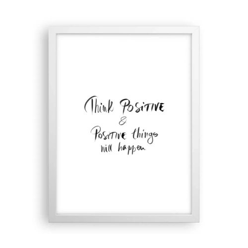 Poster in cornice bianca - Come vivere? - 30x40 cm