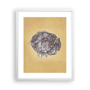 Poster in cornice bianca - Decorazioni dell'oceano - 40x50 cm