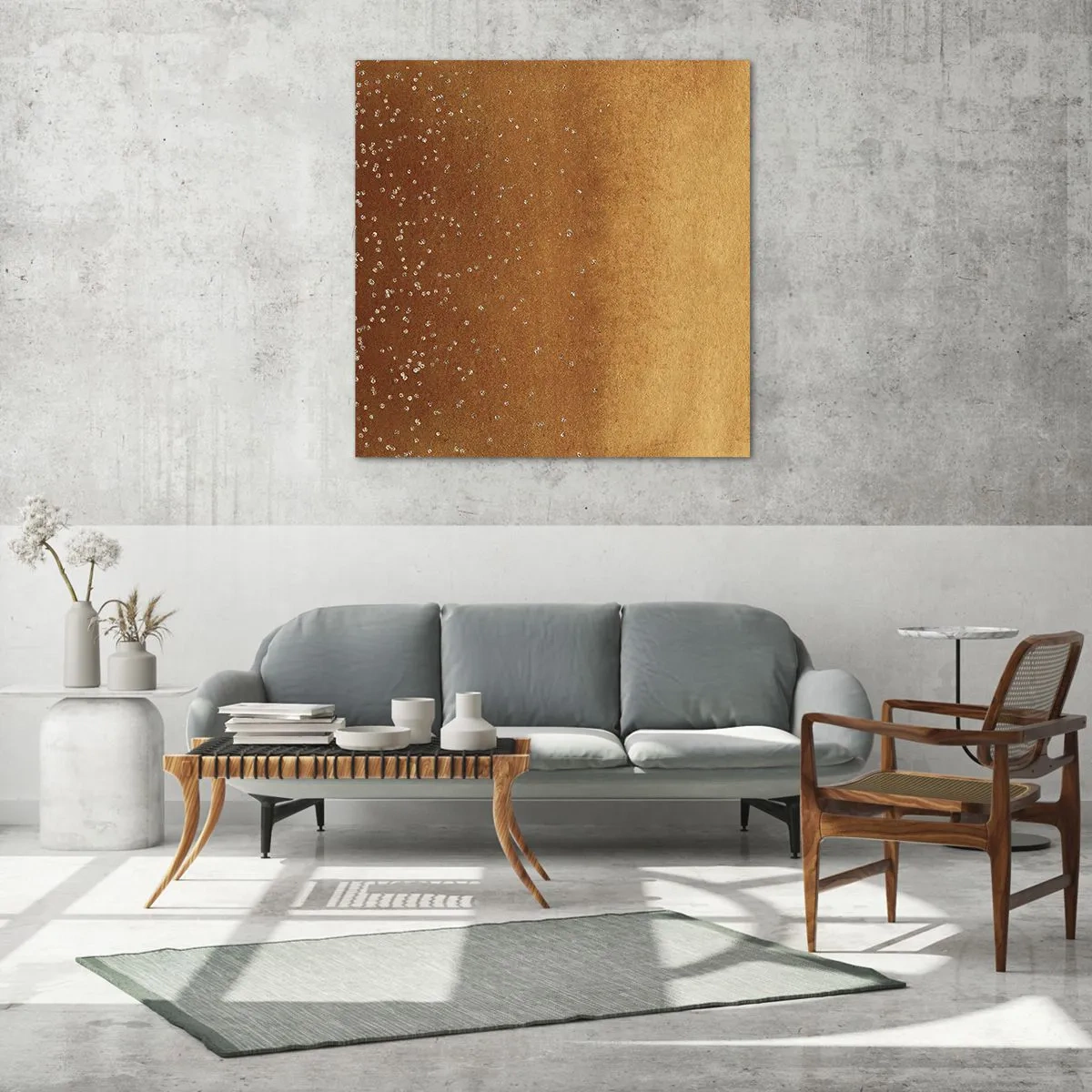 Quadro su vetro - La nascita della luce - 30x30 cm