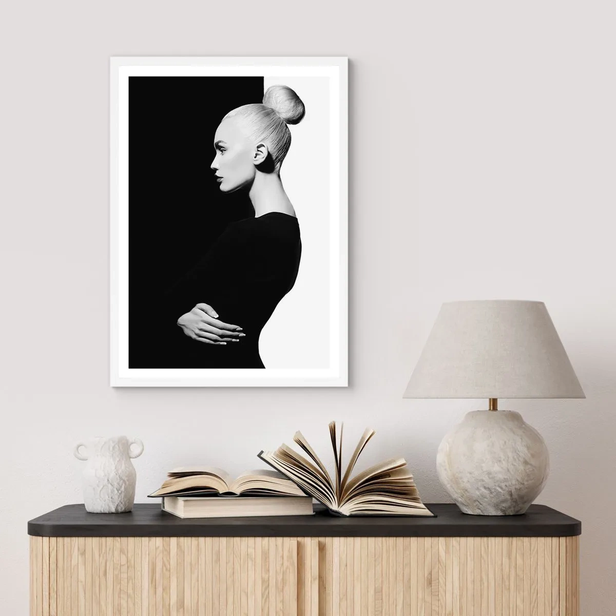 Poster in cornice bianca - Semplicemente donna - 50x70 cm