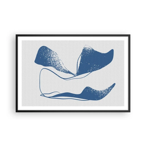 Poster in cornice nera - Astrazione alata - 91x61 cm