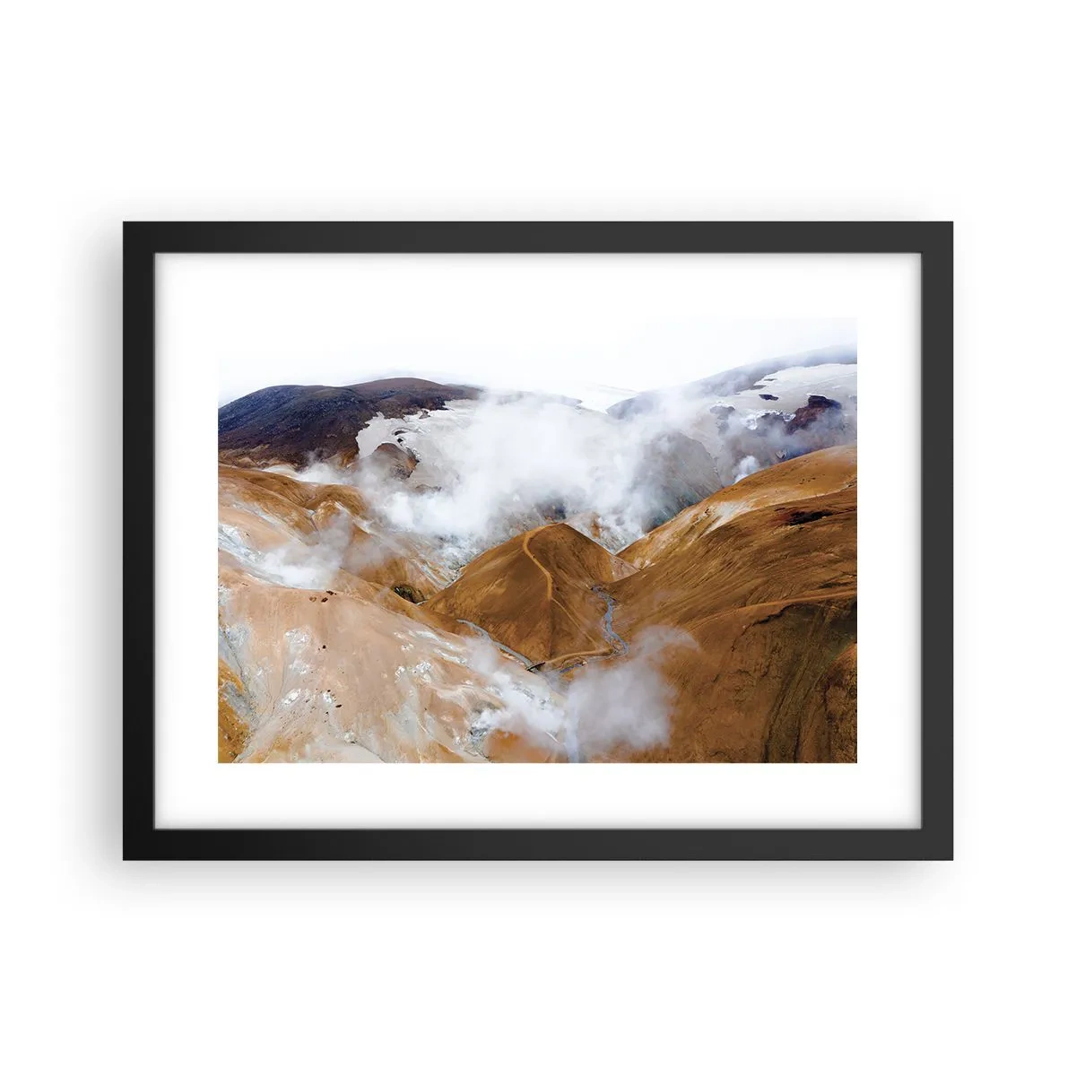 Poster in cornice nera - La bellezza severa dell'Islanda - 40x30 cm