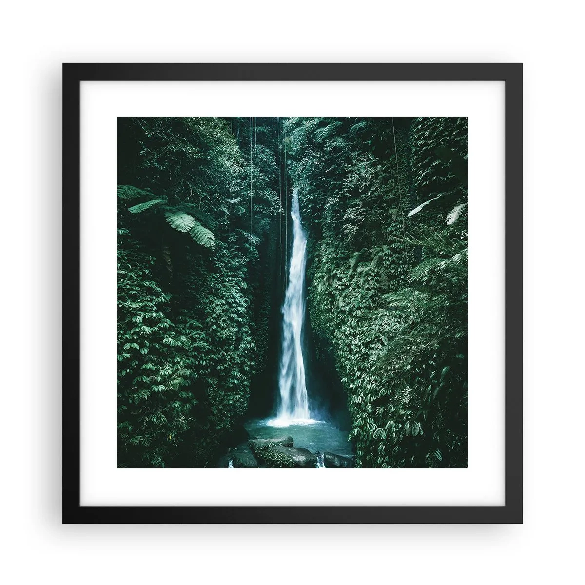 Poster in cornice nera - Terme tropicali - 40x40 cm