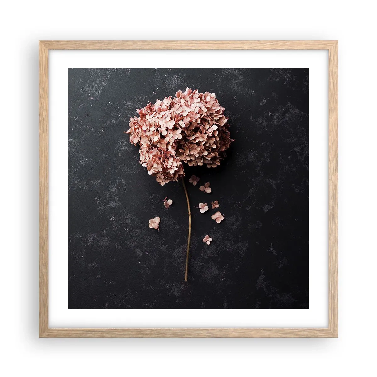 Poster in cornice rovere chiaro - Un vero segno romantico - 50x50 cm