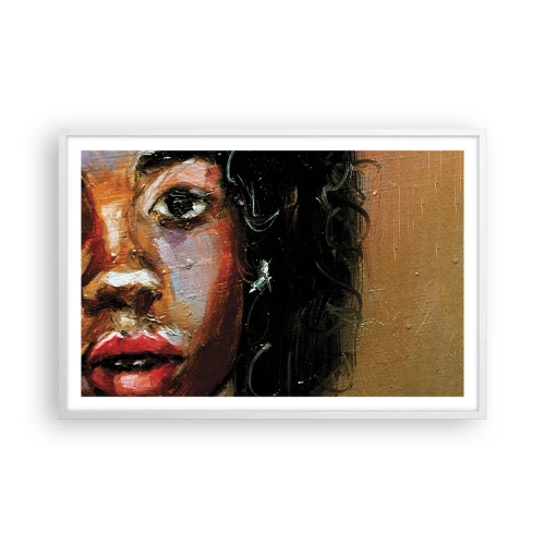 Poster in cornice bianca - Oscurità e luce - 91x61 cm
