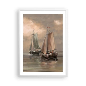 Poster in cornice bianca - Il ritorno dei marinai - 50x70 cm
