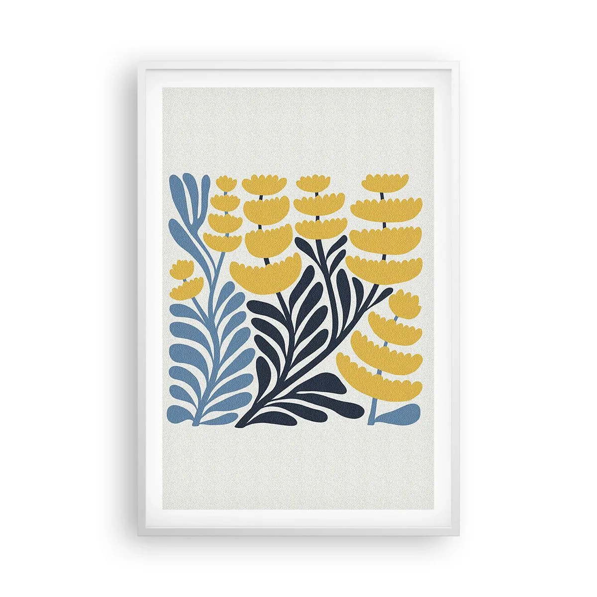 Poster in cornice bianca - Aiuola soleggiata - 61x91 cm