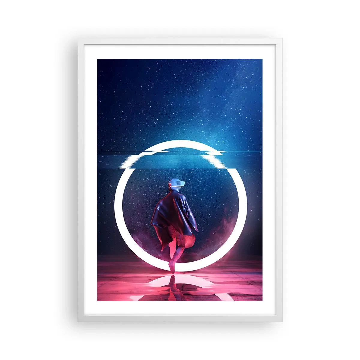 Poster in cornice bianca - Tra due mondi - 50x70 cm